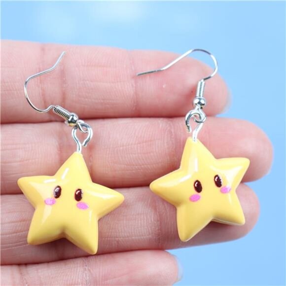 Star Dangle Earrings - Picture 5 of 7